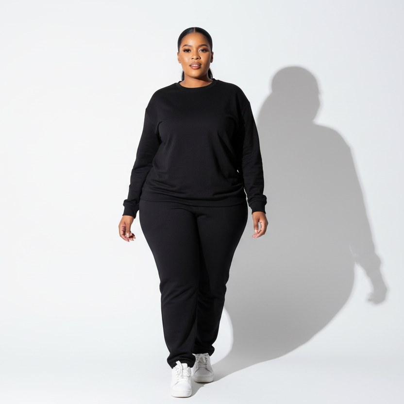 Plus Size Stylish Winter Tracksuit Set