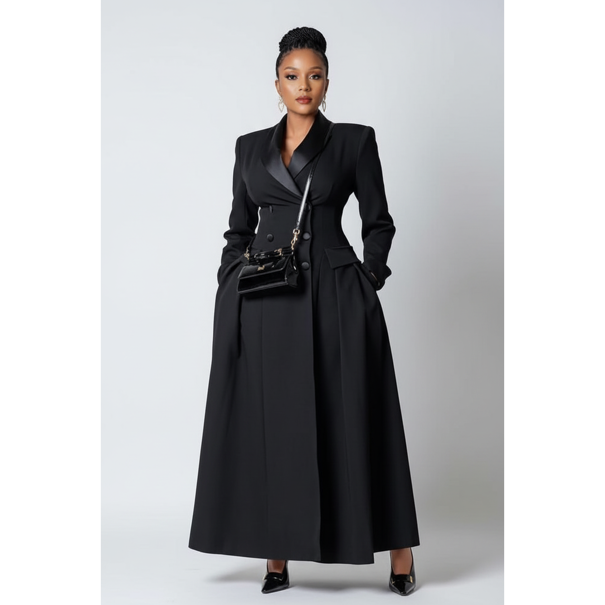 Double-breasted Coat Dress