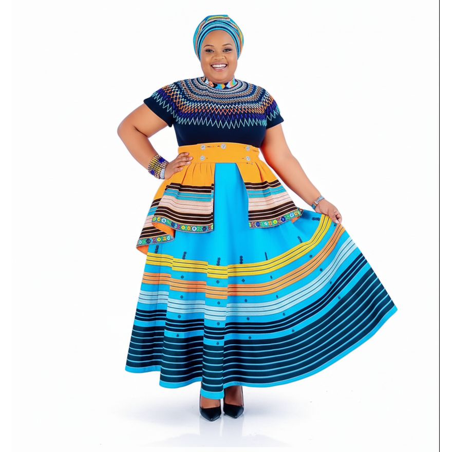 Plus Size African Multi Layer Traditional Set