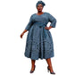 Plus Size Traditional Ethnic Midi Dress