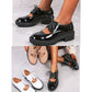 Realistic Platform Oxford Chunky Loafers