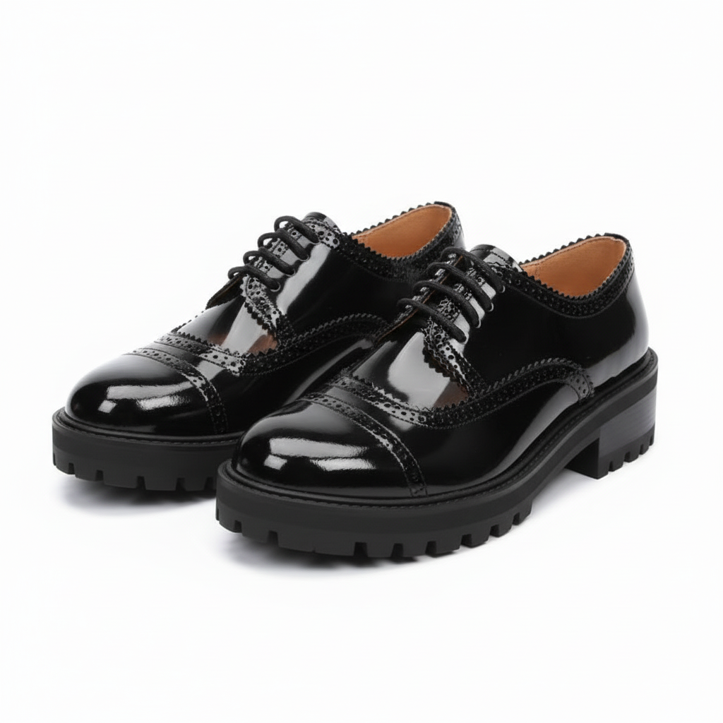 Realistic Platform Oxford Chunky Loafers