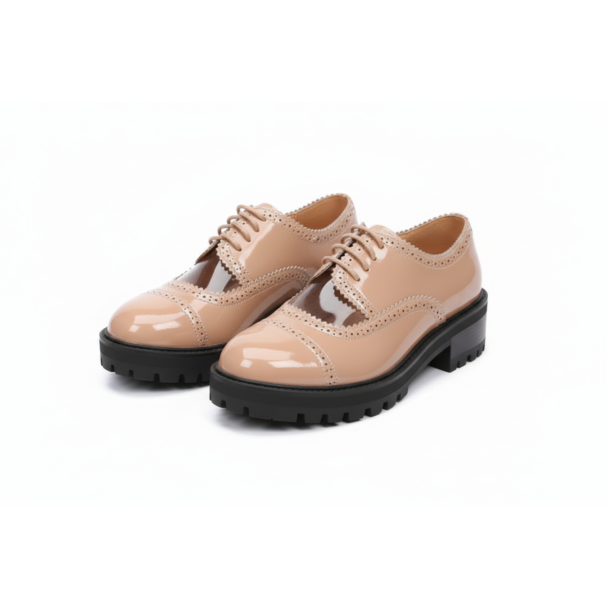 Realistic Platform Oxford Chunky Loafers