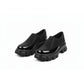 Chunky Rhinestone Studded Fabric Loafers