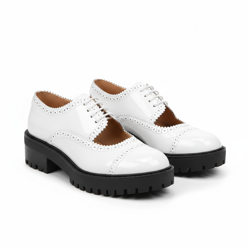 Realistic Platform Oxford Chunky Loafers