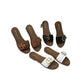 Ladies Gold Buckle Flat Sandal