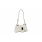 Croc-Patterned Leather Braided Shoulder Bag