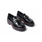 Metal Chain Patent Chunky Loafers