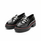 Metal Chain Patent Chunky Loafers