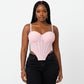 Sexy Spaghetti Strap Irregular Corset Top
