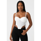 Sexy Spaghetti Strap Irregular Corset Top