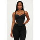 Sexy Spaghetti Strap Irregular Corset Top