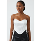 Stylish Sexy Strapless Satin Corset Top