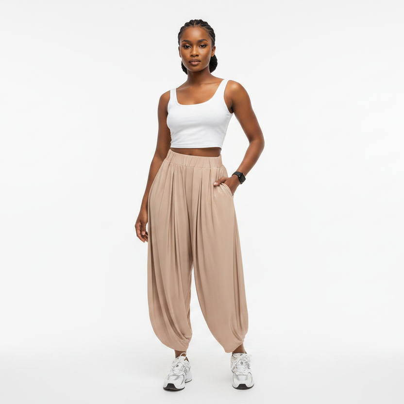 Ladies Draped Shuttle Style Trouser