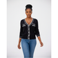 Ladies Smart Contrast Trim Cardigan