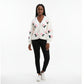 Korean-Style Knitted Rose Sweater