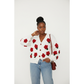 Korean-Style Knitted Rose Sweater