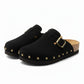 Ladies Faux Suede Studded Mules