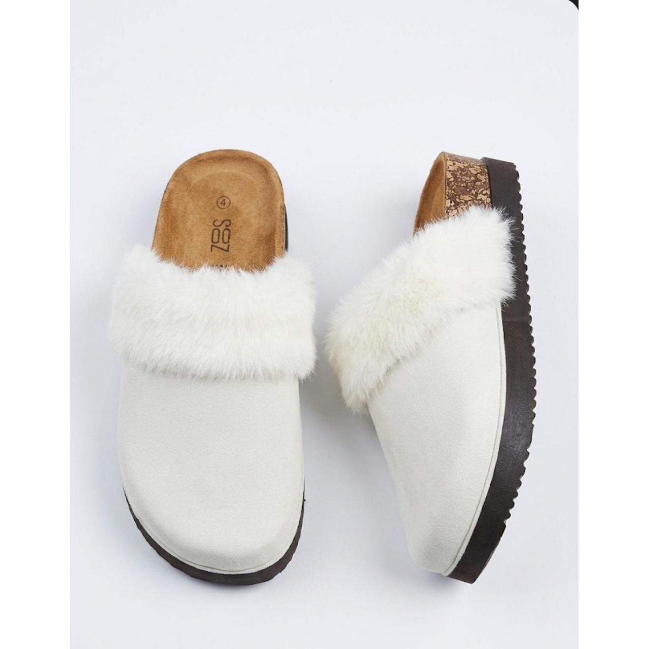 Ladies Flat Fur Mules