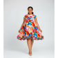 Plus Size Floral Ruffle Print Dress