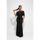 Plus Size Off Shoulder Draped Fitted Dress