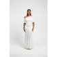 Plus Size Off Shoulder Draped Fitted Dress