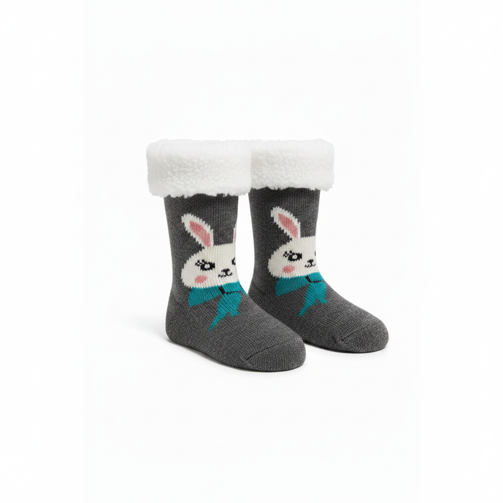 Womens Fuzzy Winter Character Socks