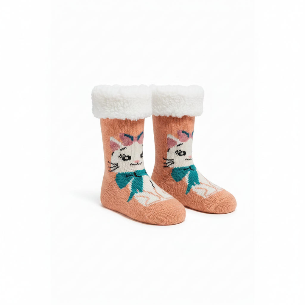 Womens Fuzzy Winter Character Socks