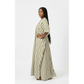 Oversized V-Neck Striped Maxi Dress