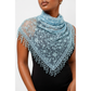 Lace Tassel Floral Triangle Scarf Shawl