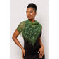 Lace Tassel Floral Triangle Scarf Shawl
