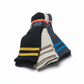 Striped Ribbed Knit Trim Socks