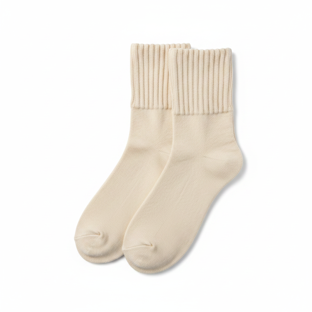 Warm Ribbed Knitted Crew Socks