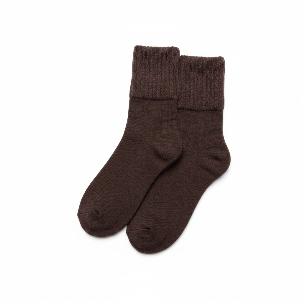 Warm Ribbed Knitted Crew Socks