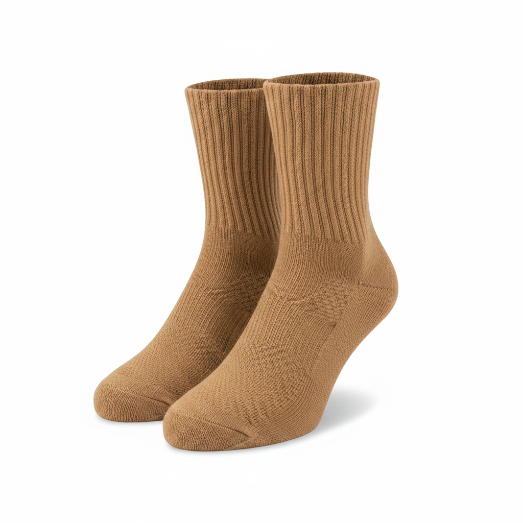 Warm Ribbed Knitted Crew Socks