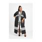 Elegant Front Slit African Print Maxi Dress