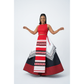 Red Black and White African Inspired Maxi Sleeveless Dress