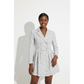 Double Breasted Check Mini Blazer Dress