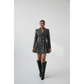 Double Breasted Check Mini Blazer Dress