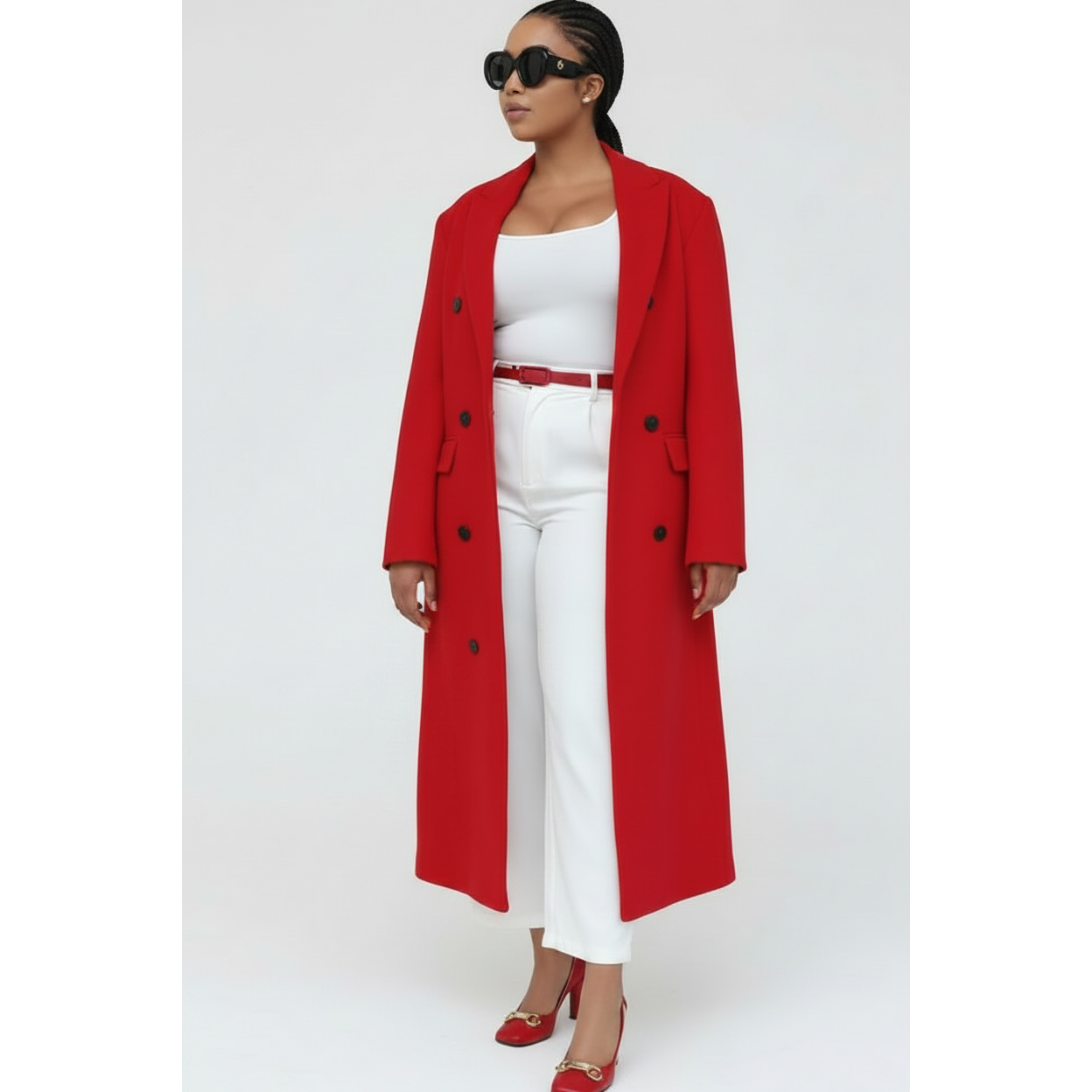 Elegant Oversized Winter Long Button Coat
