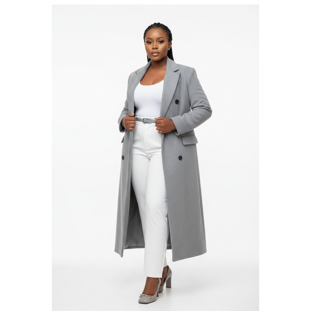 Elegant Oversized Winter Long Button Coat