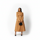 Elegant Buckle Waist Winter Long Belted Coat