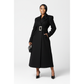 Elegant Buckle Waist Winter Long Belted Coat
