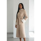 Double Breasted Winter Long Belted Trench Coat