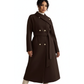 Double Breasted Winter Long Belted Trench Coat
