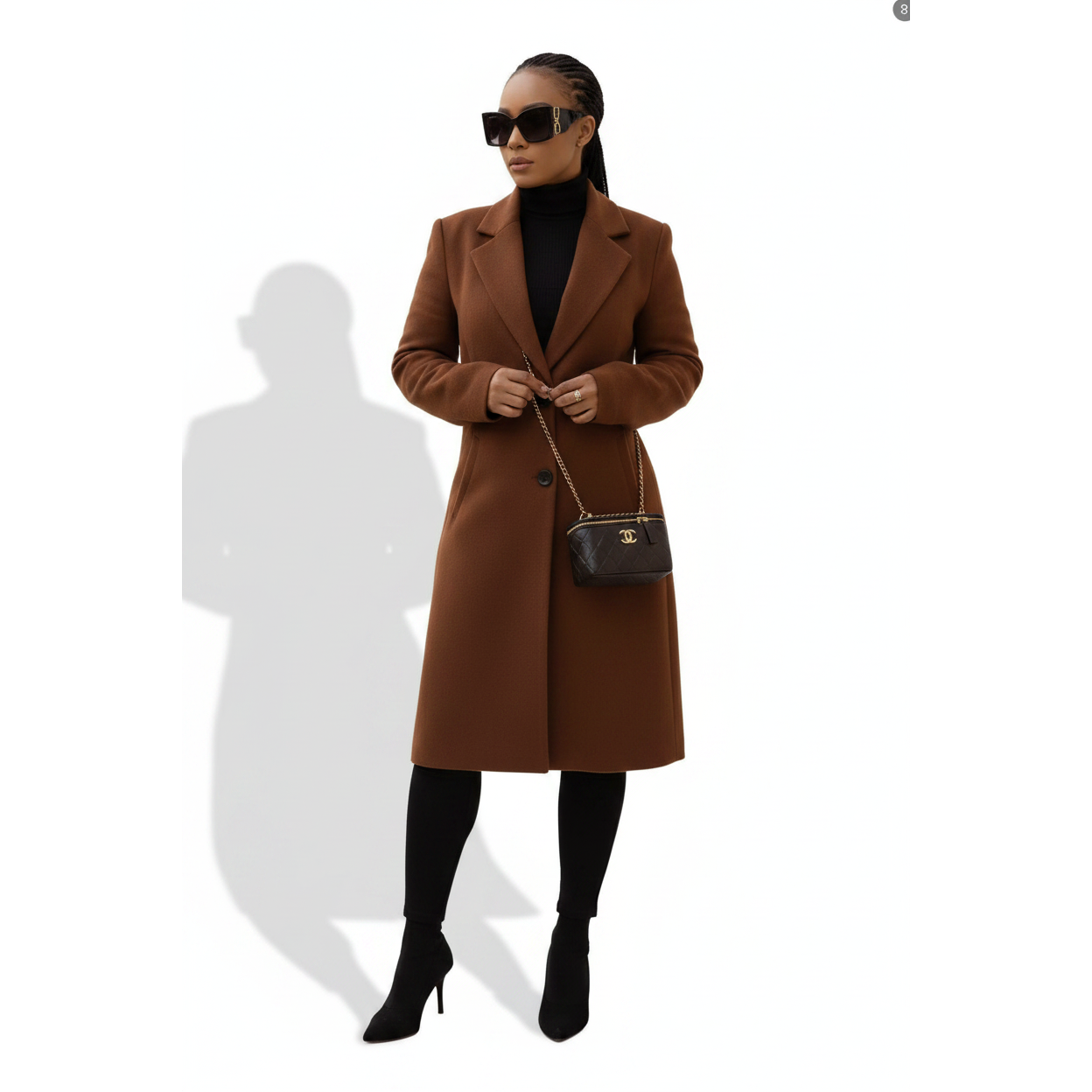 Long Wool Blend Button Winter Overcoat