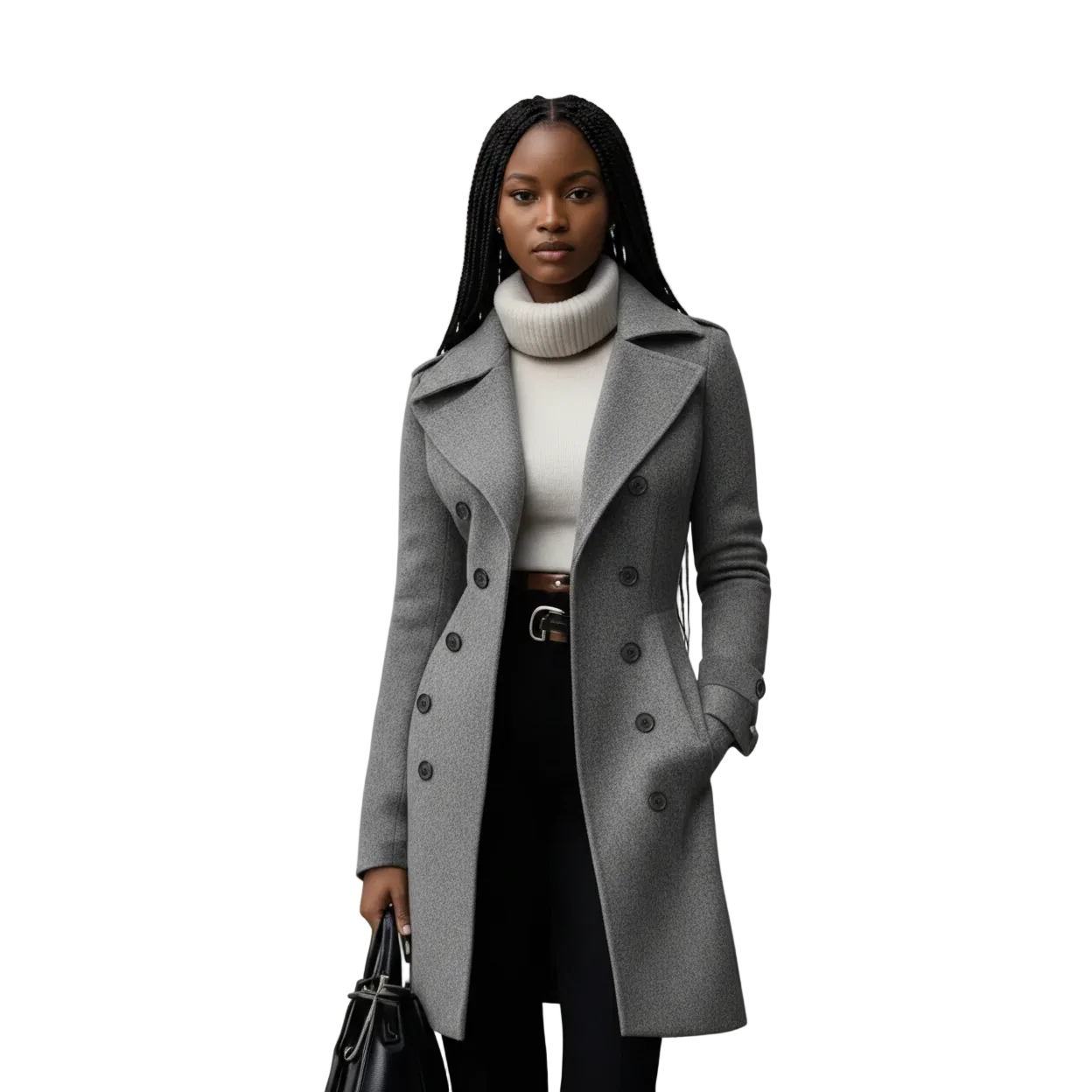 Double Breasted Elegant Winter Trench Coat