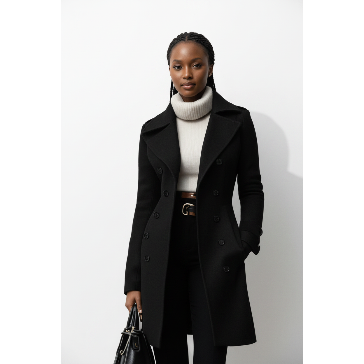 Double Breasted Elegant Winter Trench Coat
