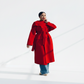 Cape Collar Belted Winter Trench Long Coat