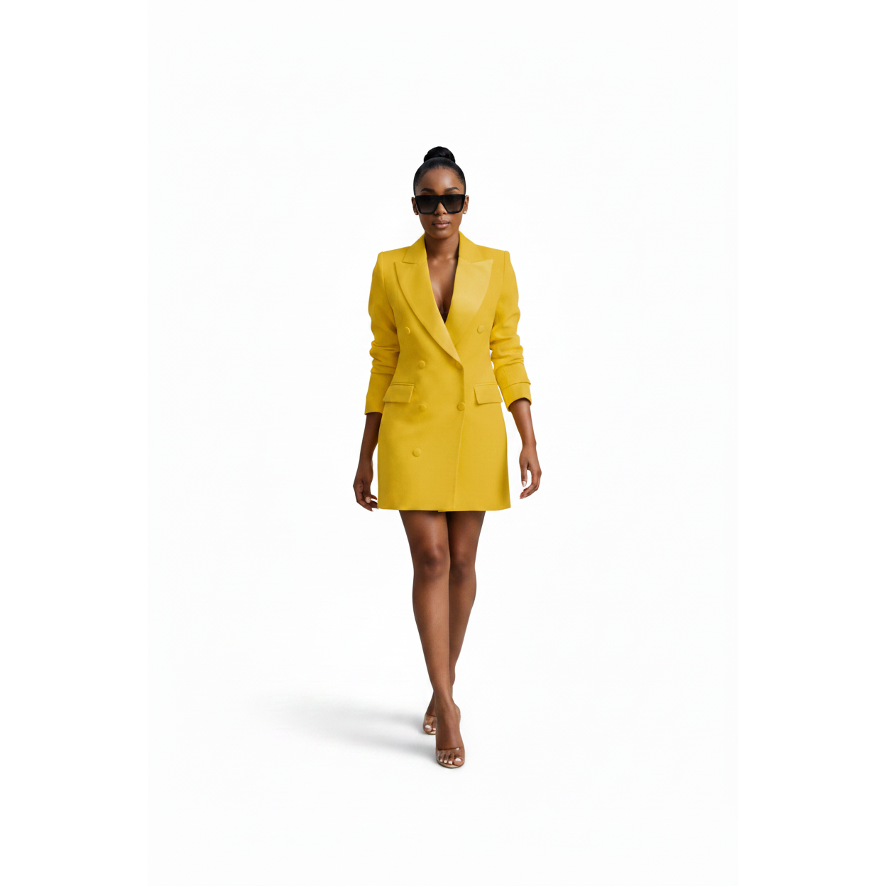 Double Breasted Elegant Long Sleeve Mini Blazer Dress